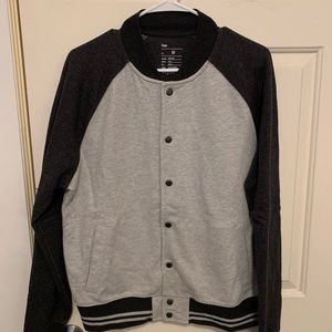 Gap Grey Knit Bomber Jacket (Medium)